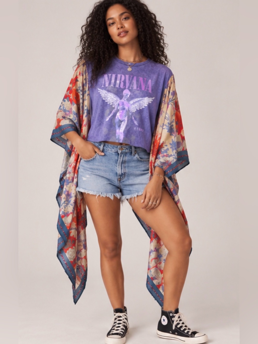 Nirvana Graphic Kimono Tee